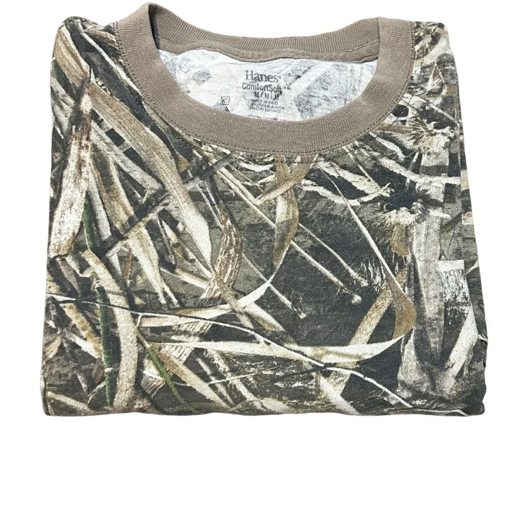 Hanes Mossy-Style Camo T-Shirt Men’s Medium – Outdoors Hunting Tee - Picture 6 of 8